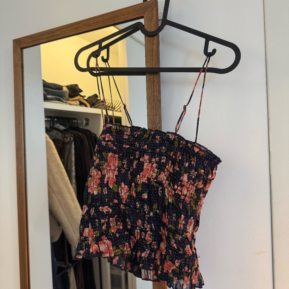 Free People Tank Crop Top Floral